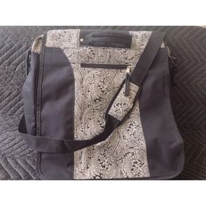 Global New Beginnings Black and White Paisley Laptop Bag